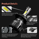 H4 9003 H11 9005 9006 H7 H1 H3 LED Headlight Bulbs, 48W 4800LM 6000K White, 360° Adjustable Lock, Plug-and-Play Conversion Kit for Hi/Lo Beam, IP68 Waterproof