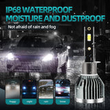 H1 H4 H7 9005 9006 H11 H8 H9 LED Headlight Bulbs 6000K White Super Bright 6000LM 50W Plug-and-Play for Fog Lights Low Beam
