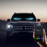 2PCS 13.7"x4.01" Devil Eyes Light for Windshield – Flexible LED Screen 20*64 Pixel Dual Screen Sync, LED Eyes for Cars/Trucks/SUVs/RV, App Controlled Animated Windshield LED with Custom Text & Graphics