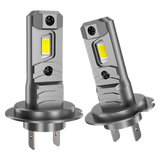 H4 H7 H11/H8/H9 LED Bulbs Fanless, 30W 3600LM 6000K, 1:1 Mini Size, IP68 Waterproof, Zero Noise, CANBUS Error Free, Low Beam or Fog Light Replacement