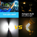 194 LED Bulb White 6000K-6500K 12V-24V Non-Polarity Super Bright 5th Gen T10 168 W5W 3030 12 LED Bulb CANBUS Error Free for Car Interior Dome Map Door Courtesy License Plate