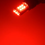 7443 W21/5W LED Bulb 12V 3030 15 Leds Super Bright Amber Stop Red Tail Light Turn Signal Light Blinker Brake Reversewith Heat Sink