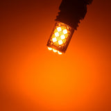 7443 W21/5W LED Bulb 12V 3030 15 Leds Super Bright Amber Stop Red Tail Light Turn Signal Light Blinker Brake Reversewith Heat Sink