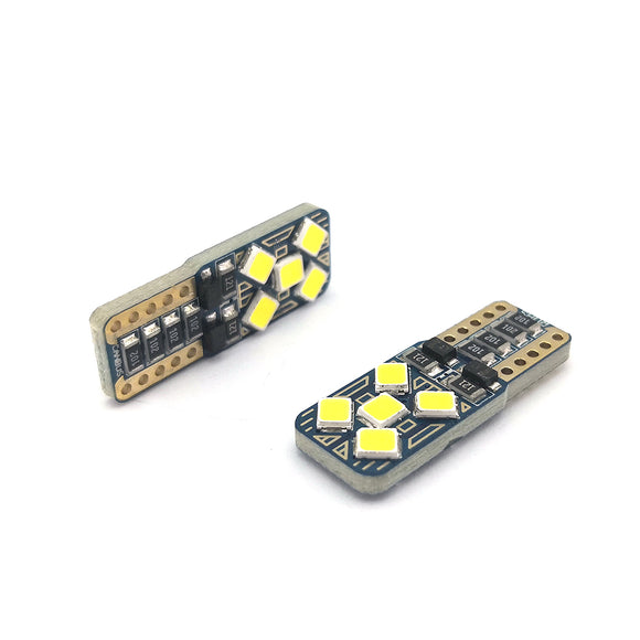 ZXREEK Canbus T10 10 2835 LED bulb 12V 1000LM Canbus 6000K Interior Wedge Door Lights (Pack of 10)